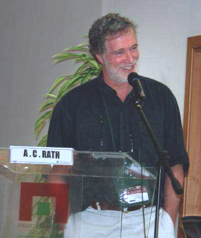 Andrew Rath speaking at the 11th International Symposium on Plant Bioregulators in Fruit Production
